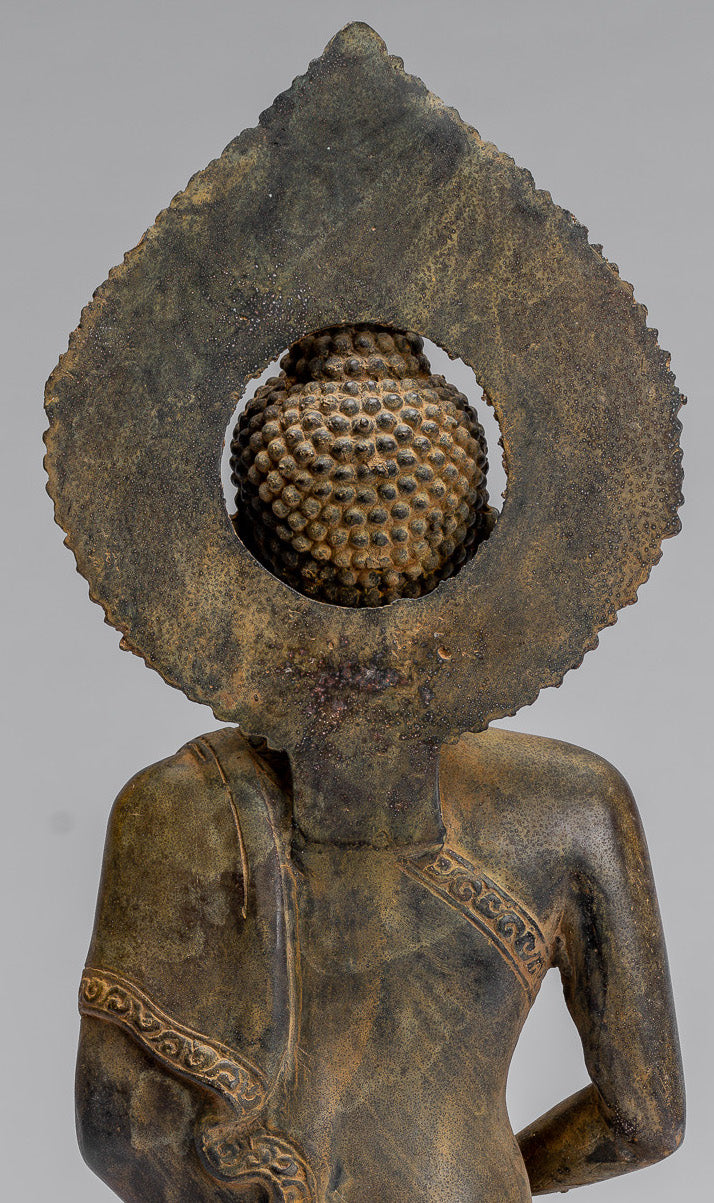 Buddha Statue-Antike Indonesische Stil Bronze Javanisch Amitabha Buddha Statue-32cm/13 "