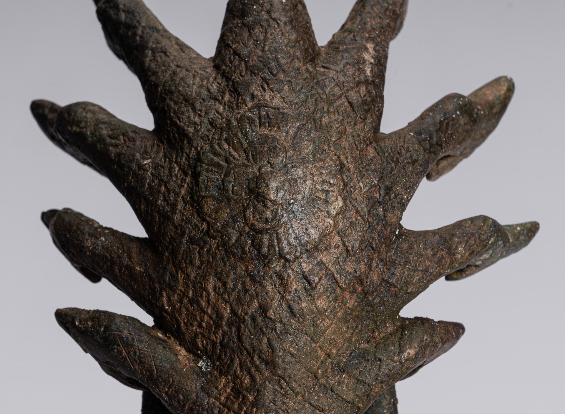 Statue de Bouddha – Statue de Bouddha Naga méditant en bronze antique de style Sukhothai – 32 cm/13"