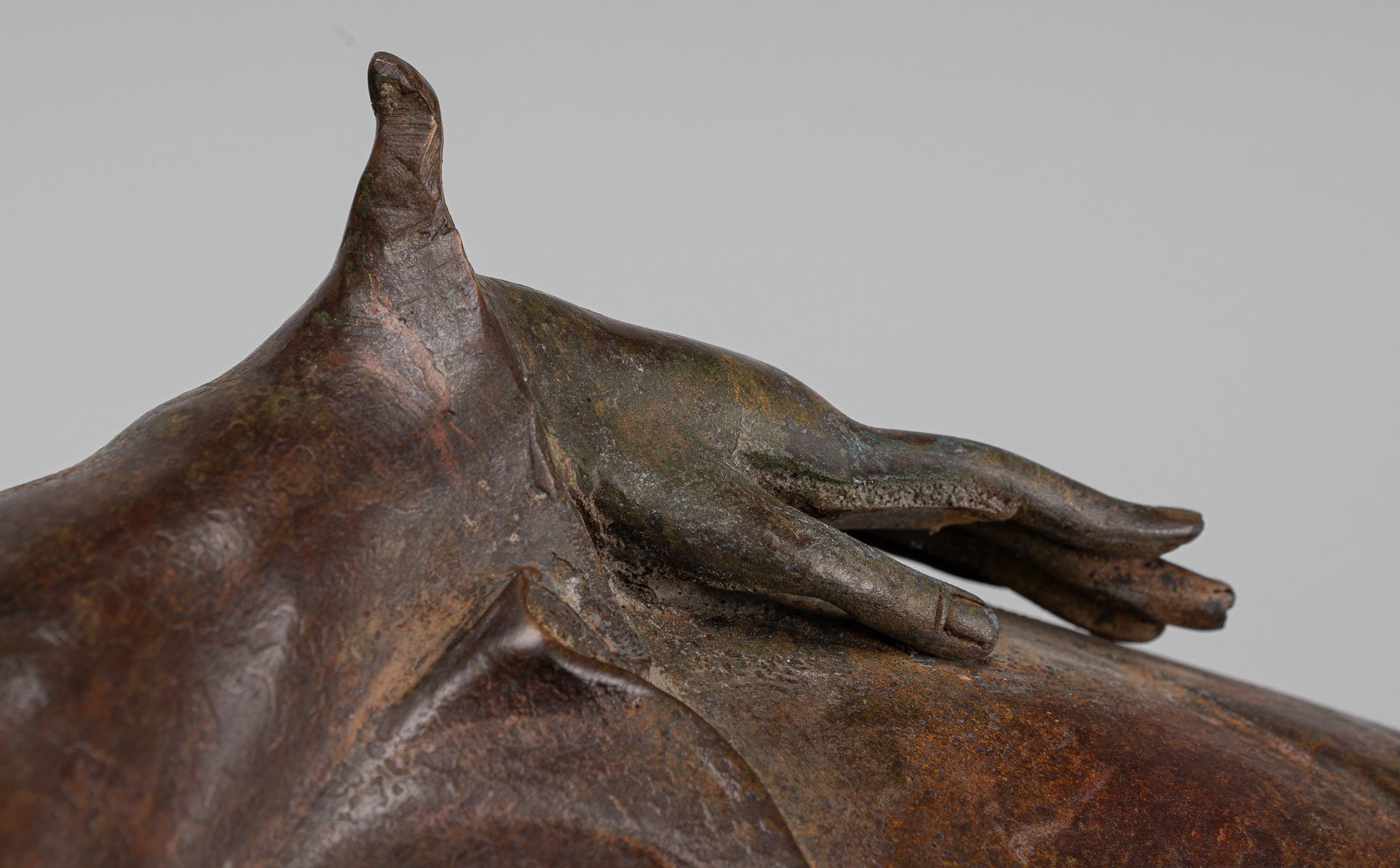 Buddha Statue - Antique Thai Style Bronze Sukhothai Reclining Nirvana Buddha Statue - 106cm/42"