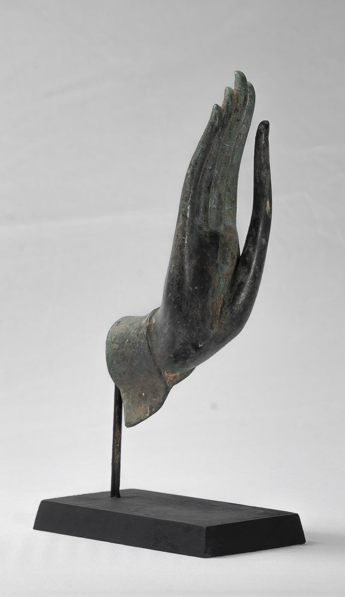 Mano de protección tailandesa de estilo tailandés antiguo montado en el sudeste asiático - 32 cm/13 "