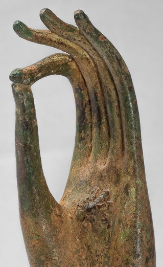 Monte Antique Thai Thai Style Southeast Asia Bronzo Thai Teaching Hand - 30 cm/13 "
