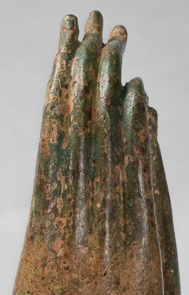 Monte Antique Thai Thai Style Southeast Asia Bronzo Thai Teaching Hand - 30 cm/13 "