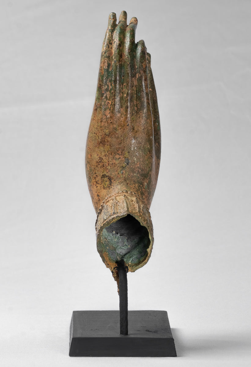 Monte Antique Thai Thai Style Southeast Asia Bronzo Thai Teaching Hand - 30 cm/13 "