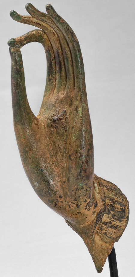 Monte Antique Thai Thai Style Southeast Asia Bronzo Thai Teaching Hand - 30 cm/13 "