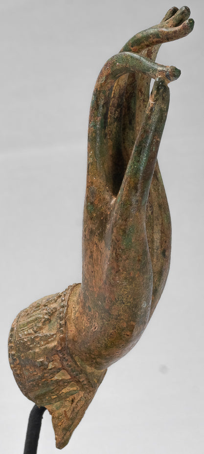 Monte Antique Thai Thai Style Southeast Asia Bronzo Thai Teaching Hand - 30 cm/13 "