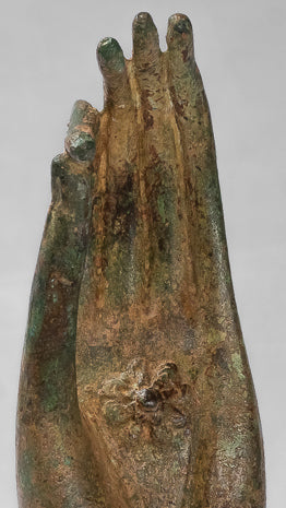 Monte Antique Thai Thai Style Southeast Asia Bronzo Thai Teaching Hand - 30 cm/13 "