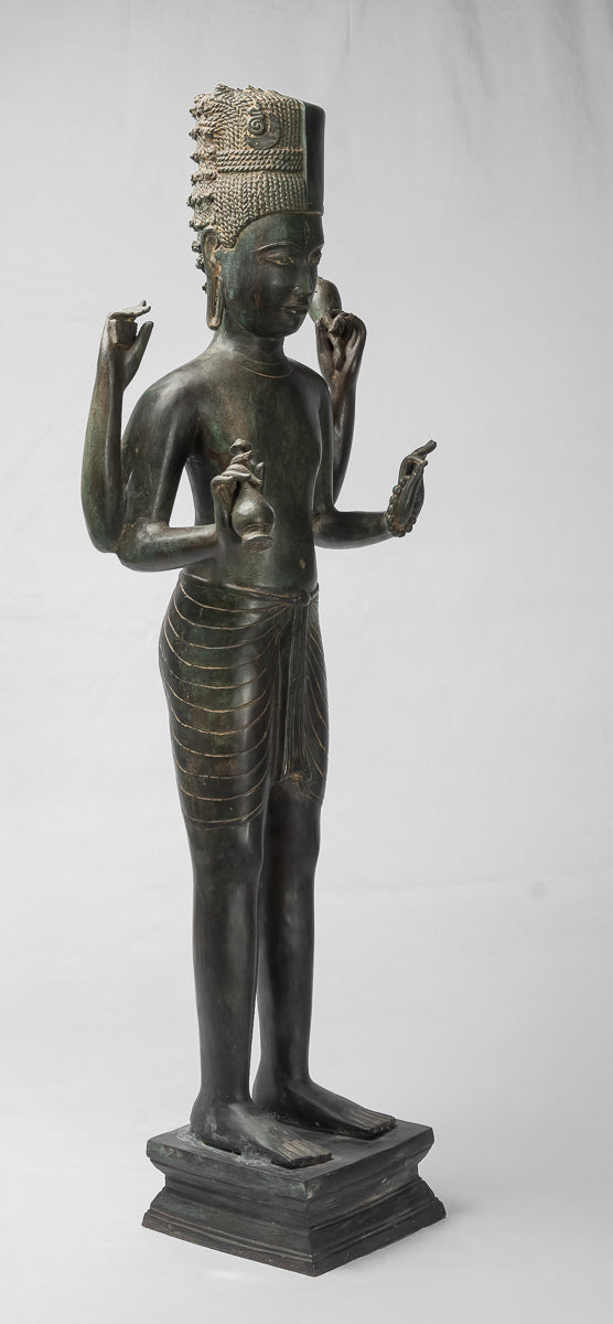 Statue Vishnu - Antique Thai Style Standing Vishnu Statua - 94cm/38 "