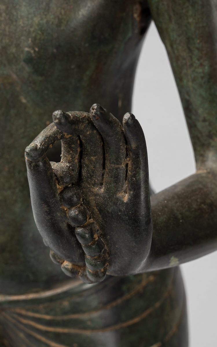 Statue Vishnu - Antique Thai Style Standing Vishnu Statua - 94cm/38 "