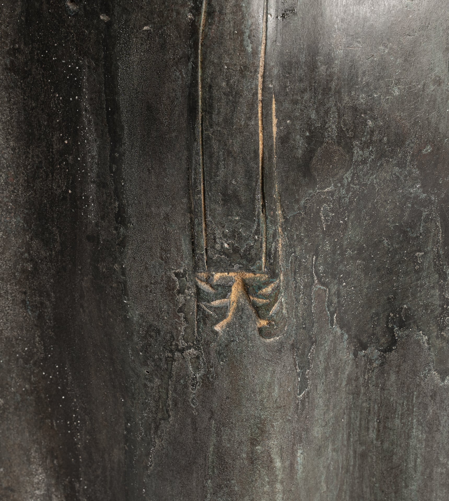 Antique Thai Style Sukhothai Bronze Protection Walking Buddha Statue - 116cm/46"