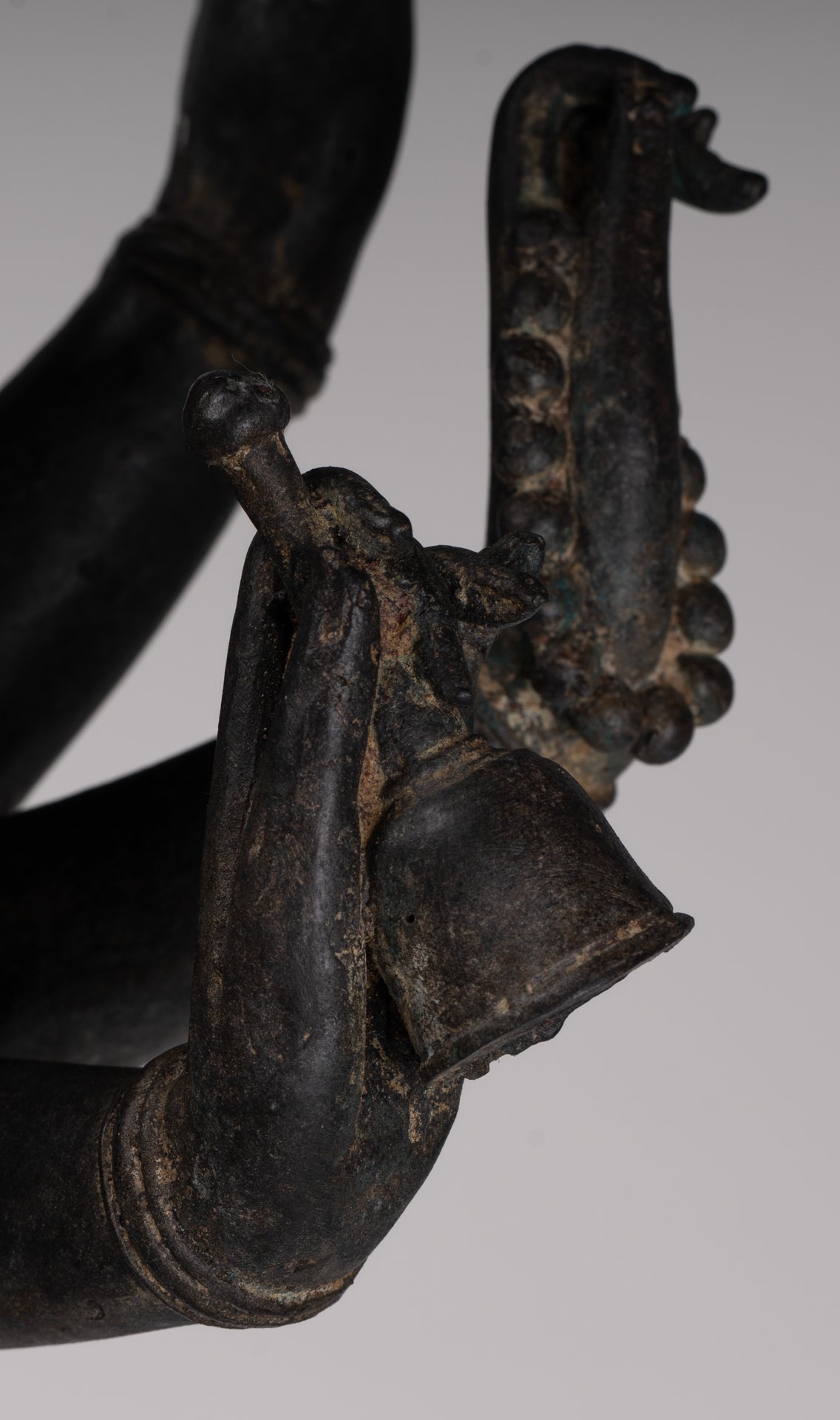 Vishnu Statue - Antique Thai Style Standing Bronze Vishnu Statue - 112cm/45"