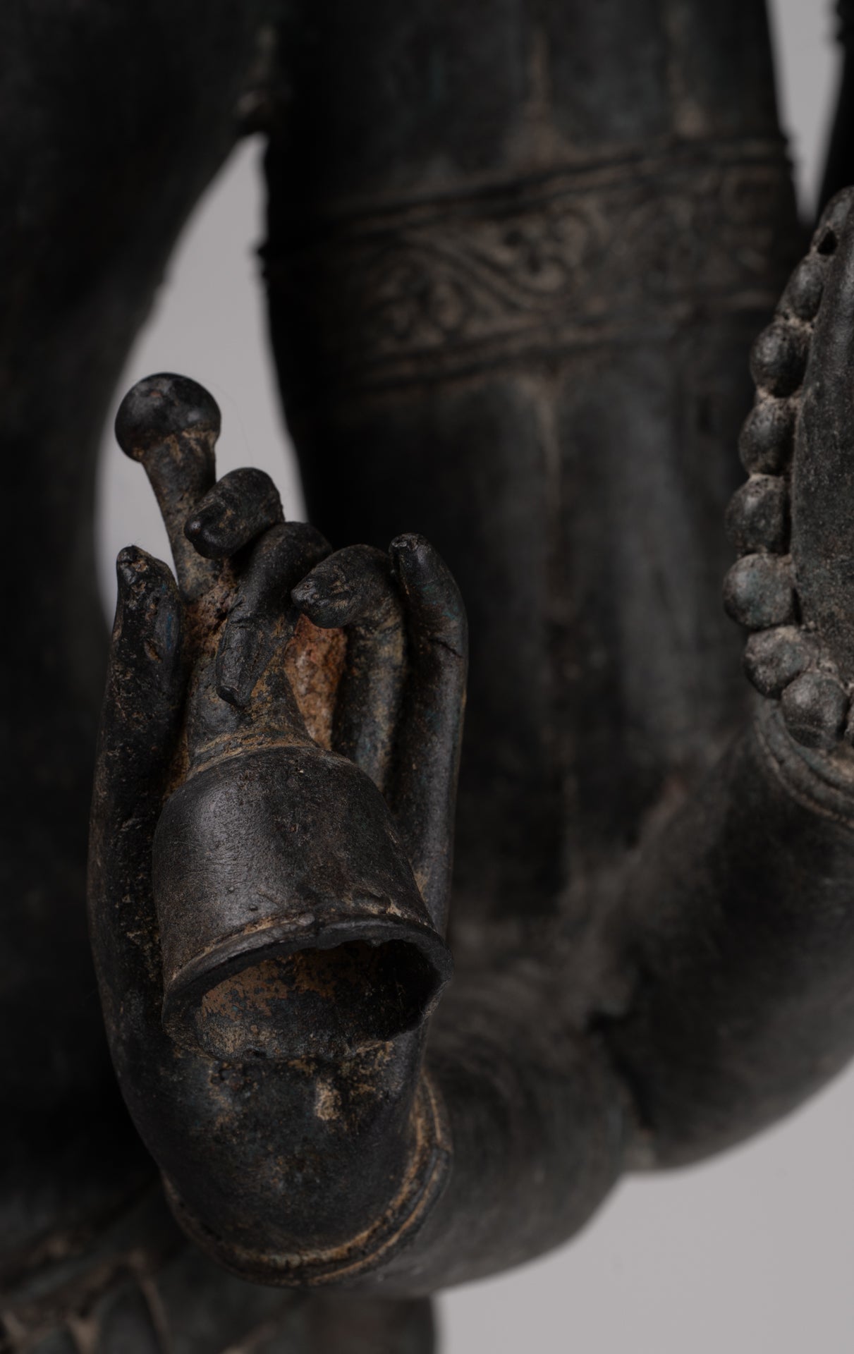 Vishnu Statue - Antique Thai Style Standing Bronze Vishnu Statue - 112cm/45"