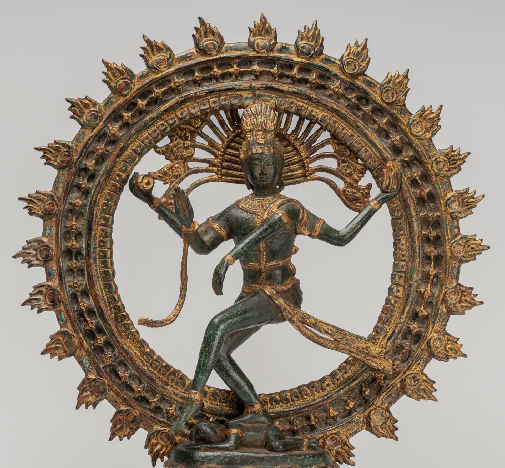 Shiva Statue - Antique Indian Style Bronze Dancing Shiva statue as Lord Nataraja - 42cm(17") Tall