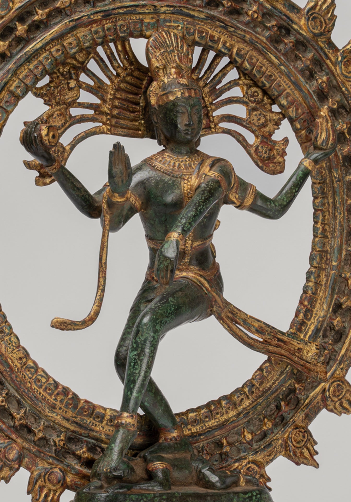 Shiva Statue - Antique Indian Style Bronze Dancing Shiva statue as Lord Nataraja - 42cm(17") Tall