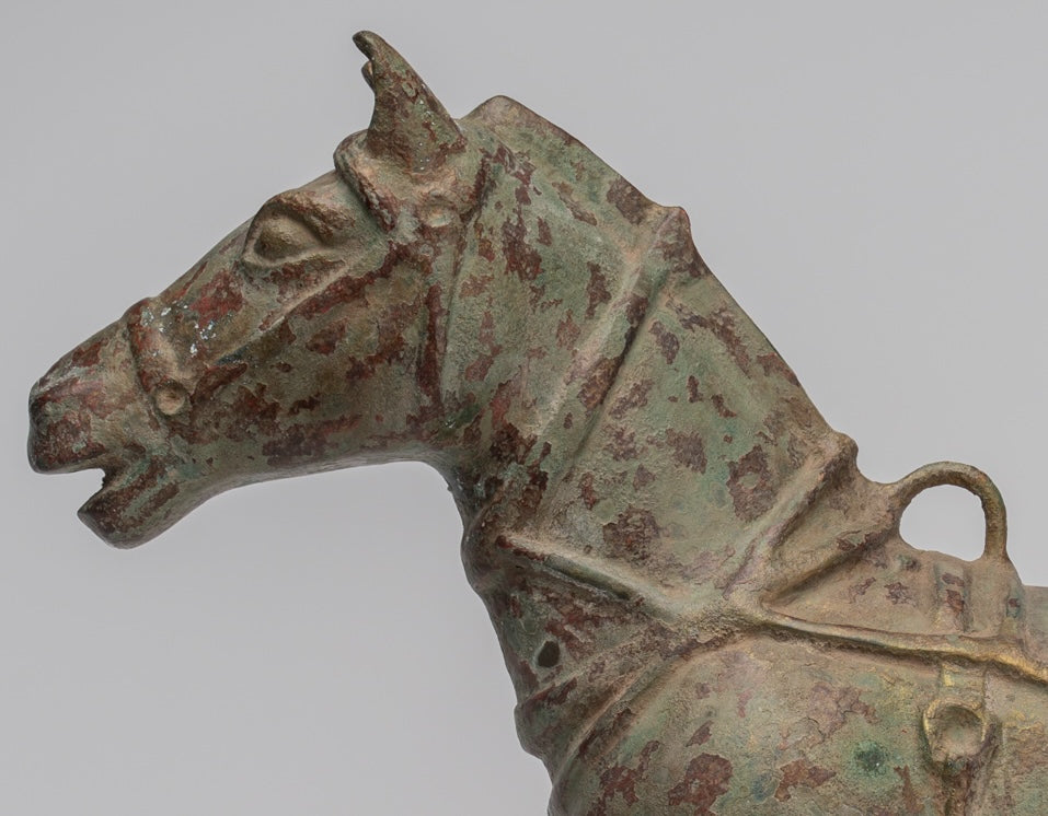 Statua del cavallo - Antique in stile cinese in piedi Cavallo - 39 cm/16 "di altezza