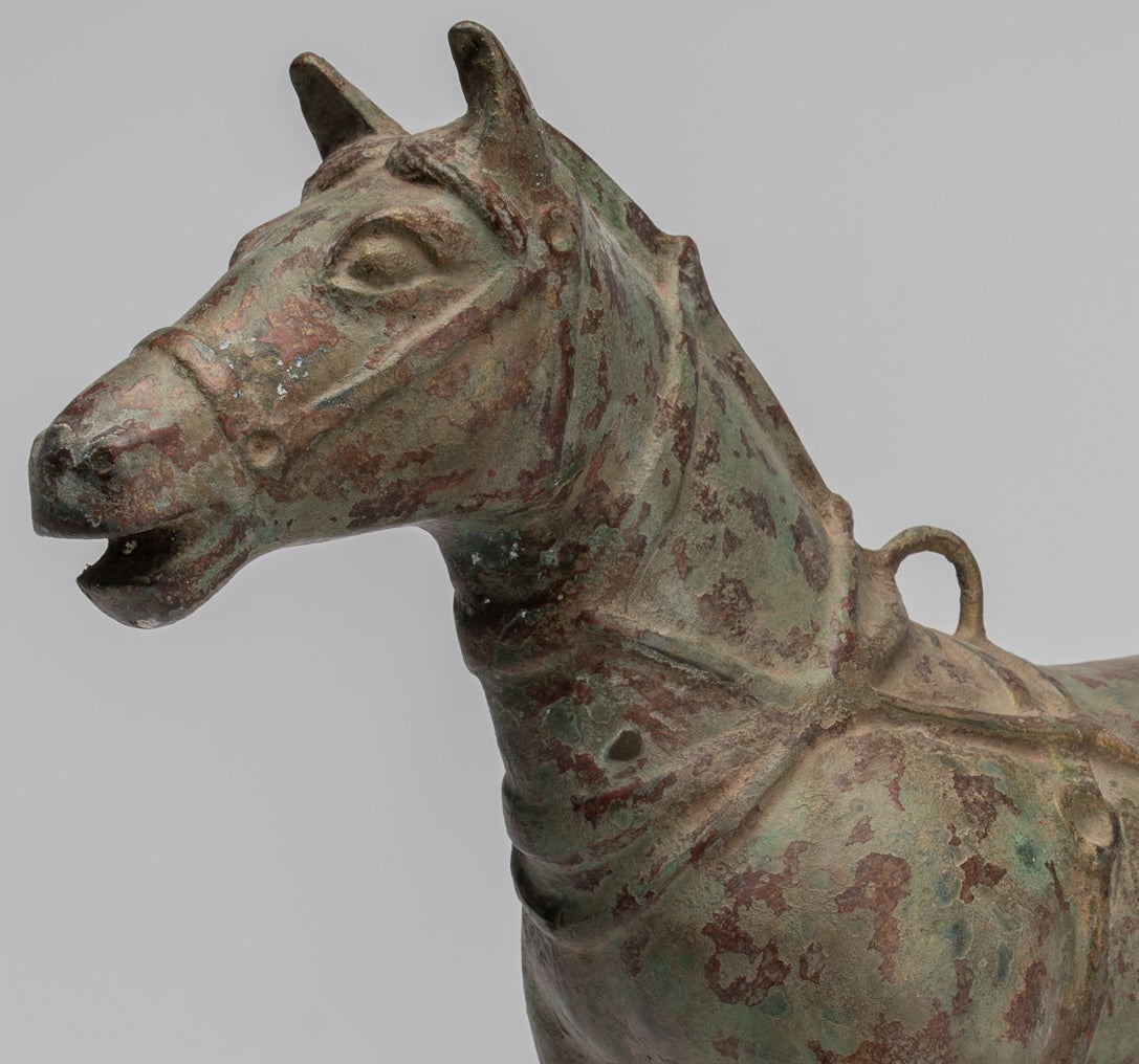 Statua del cavallo - Antique in stile cinese in piedi Cavallo - 39 cm/16 "di altezza