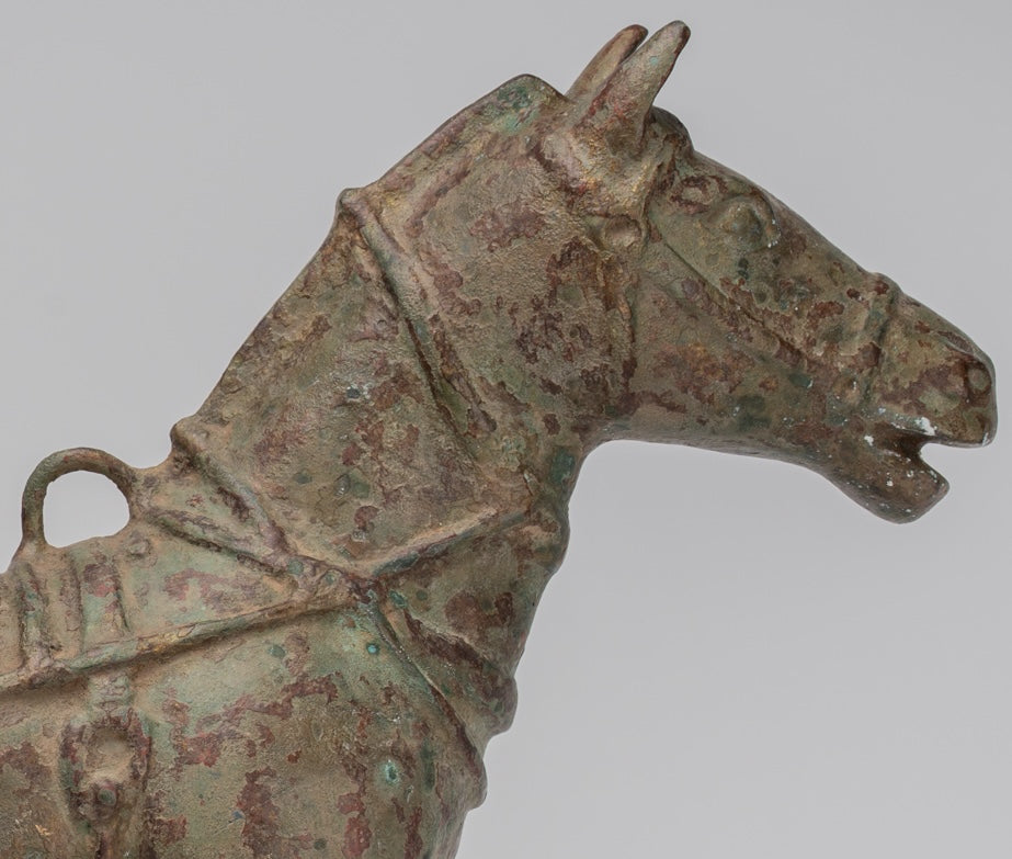 Statua del cavallo - Antique in stile cinese in piedi Cavallo - 39 cm/16 "di altezza