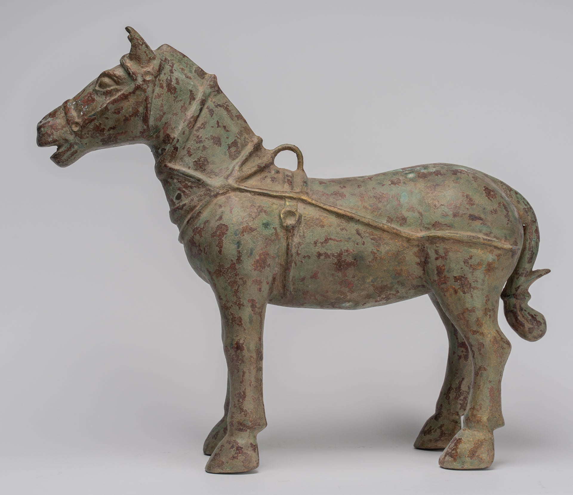 Statua del cavallo - Antique in stile cinese in piedi Cavallo - 39 cm/16 "di altezza