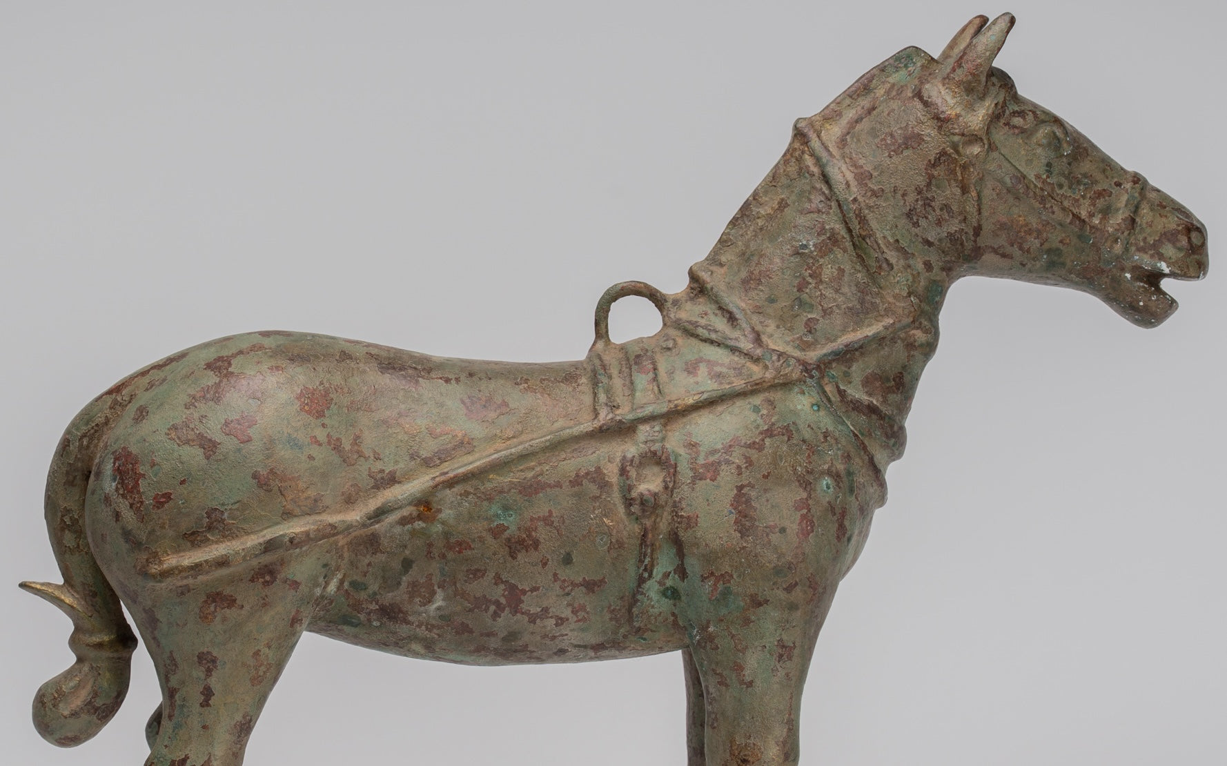 Statua del cavallo - Antique in stile cinese in piedi Cavallo - 39 cm/16 "di altezza