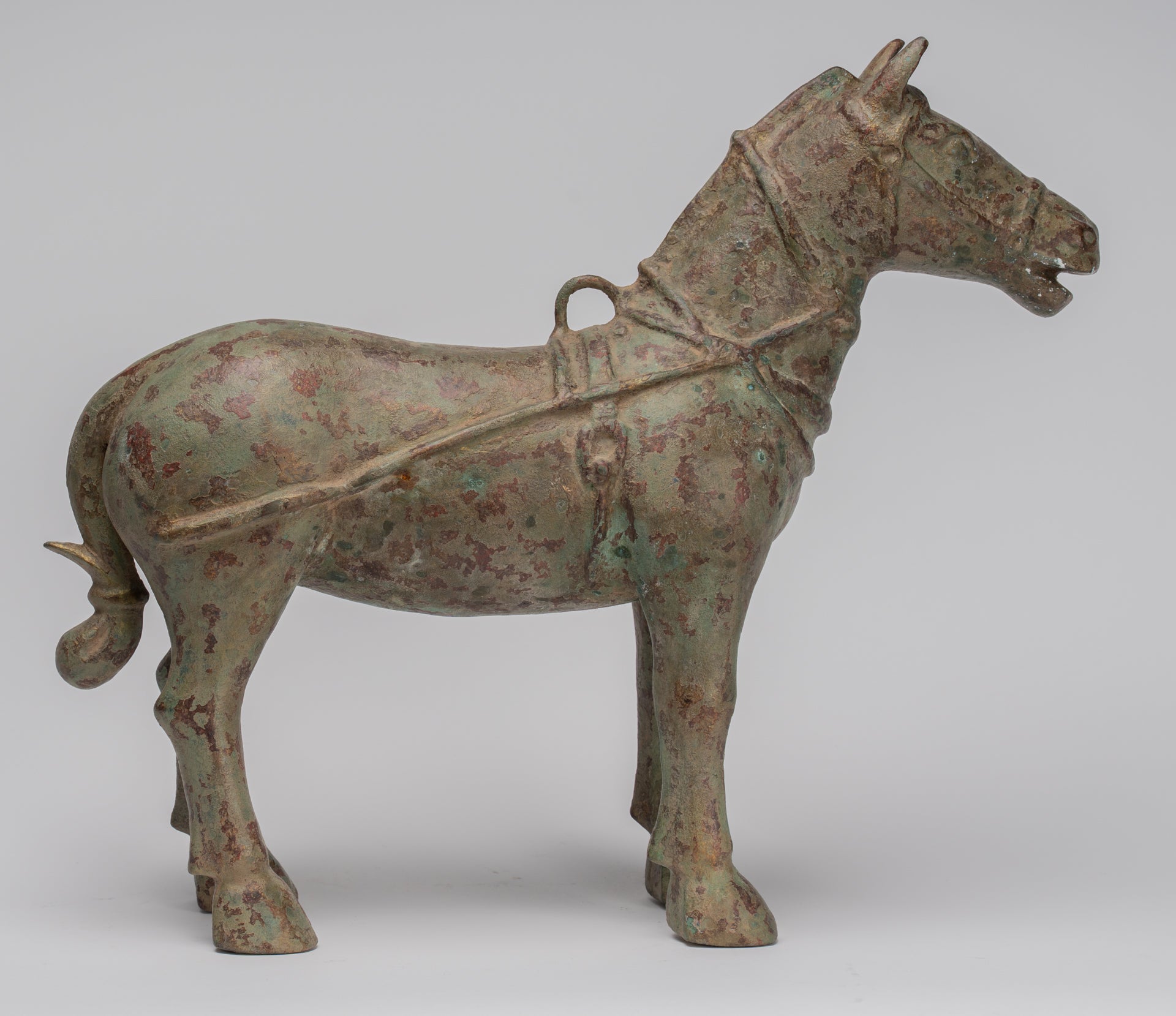 Statua del cavallo - Antique in stile cinese in piedi Cavallo - 39 cm/16 "di altezza