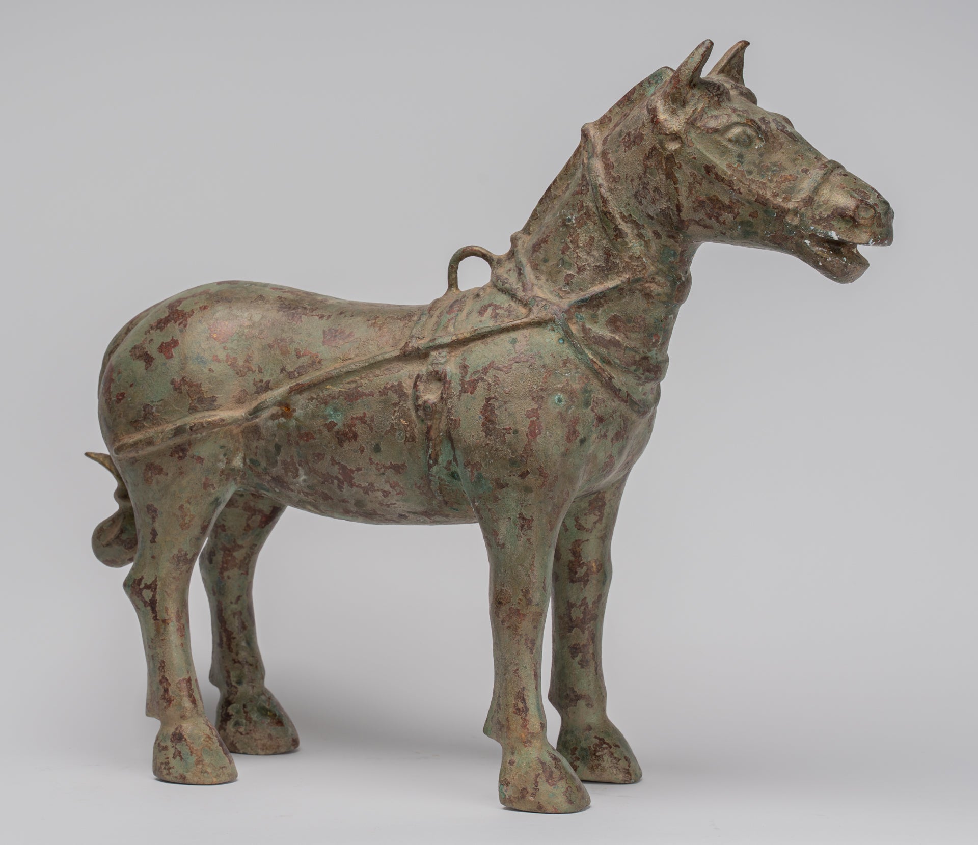 Statua del cavallo - Antique in stile cinese in piedi Cavallo - 39 cm/16 "di altezza