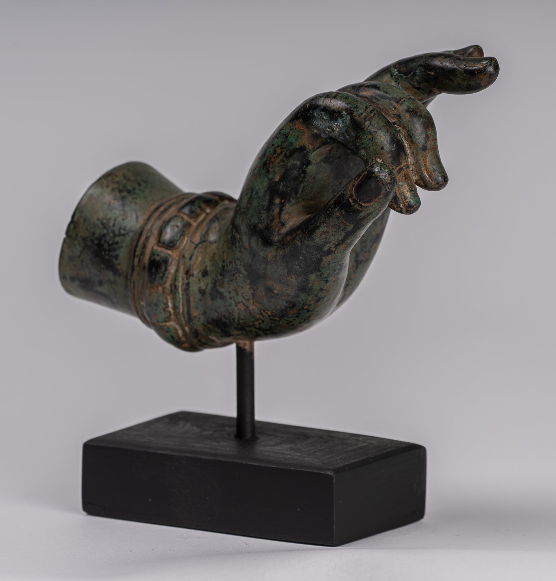 Monte Antique Thai Thai Style Southeast Asia Bronzo Thai Teaching Hand - 15 cm/6 "