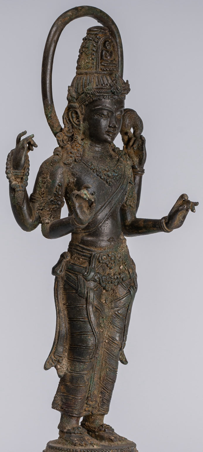Statua Bodhisattva - Antique stile indonesiano Javanese Avalokitesvara Bodhisattva Statua - 51cm/20 "