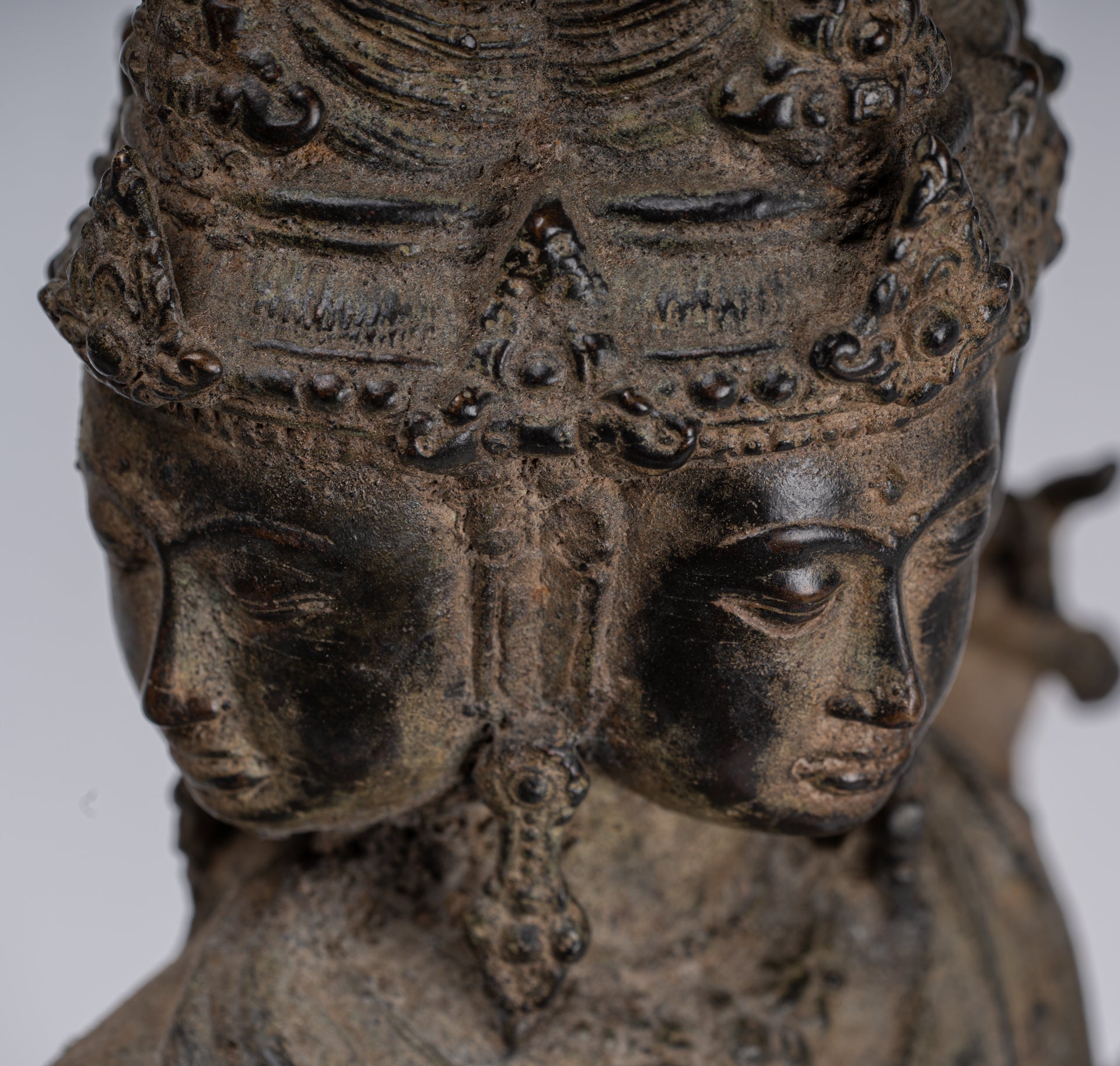 Estatua de Brahma - Estatua de bronce de bronce de bronce de estilo indonesio antiguo - 50 cm/20 "