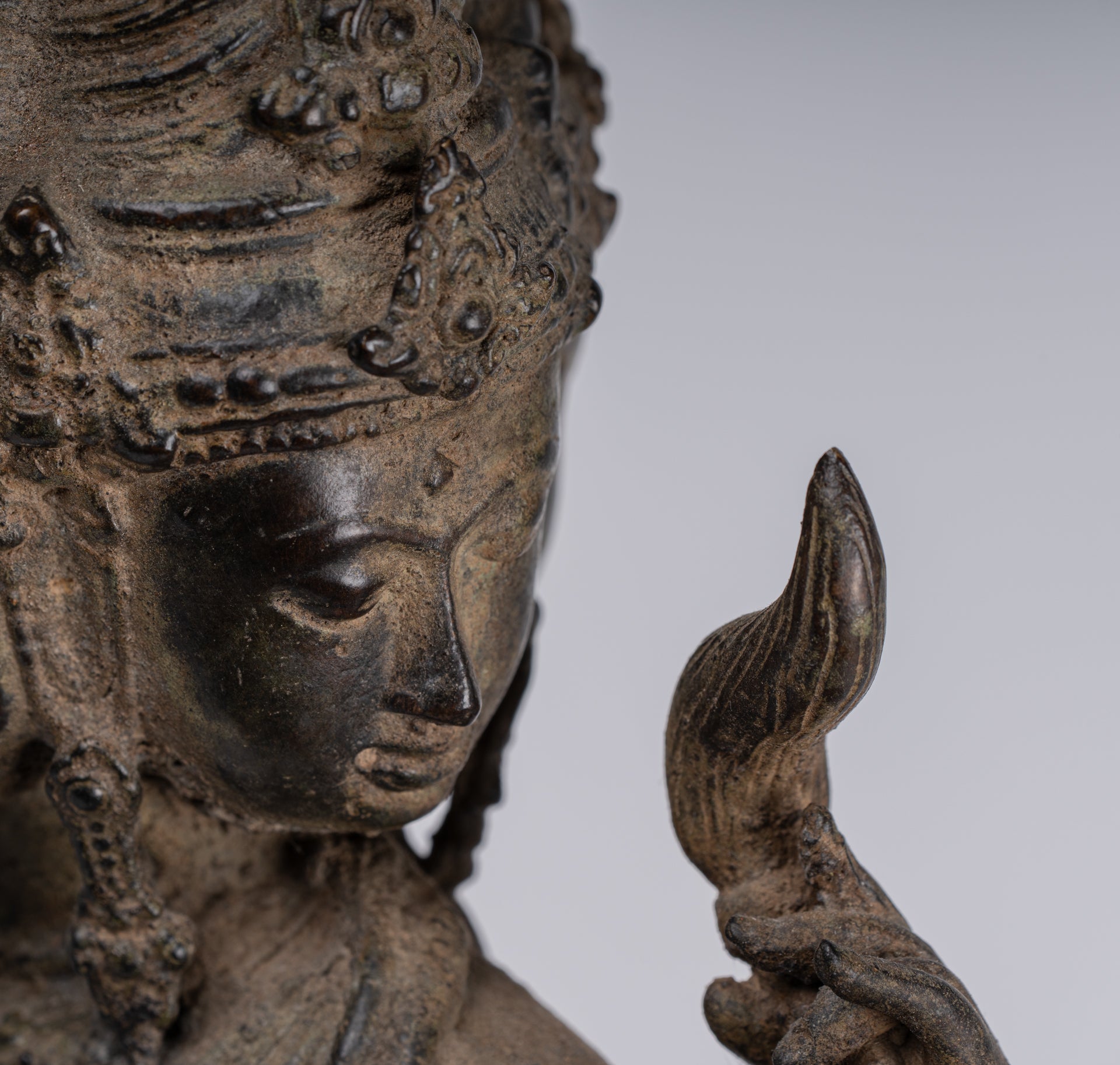 Estatua de Brahma - Estatua de bronce de bronce de bronce de estilo indonesio antiguo - 50 cm/20 "