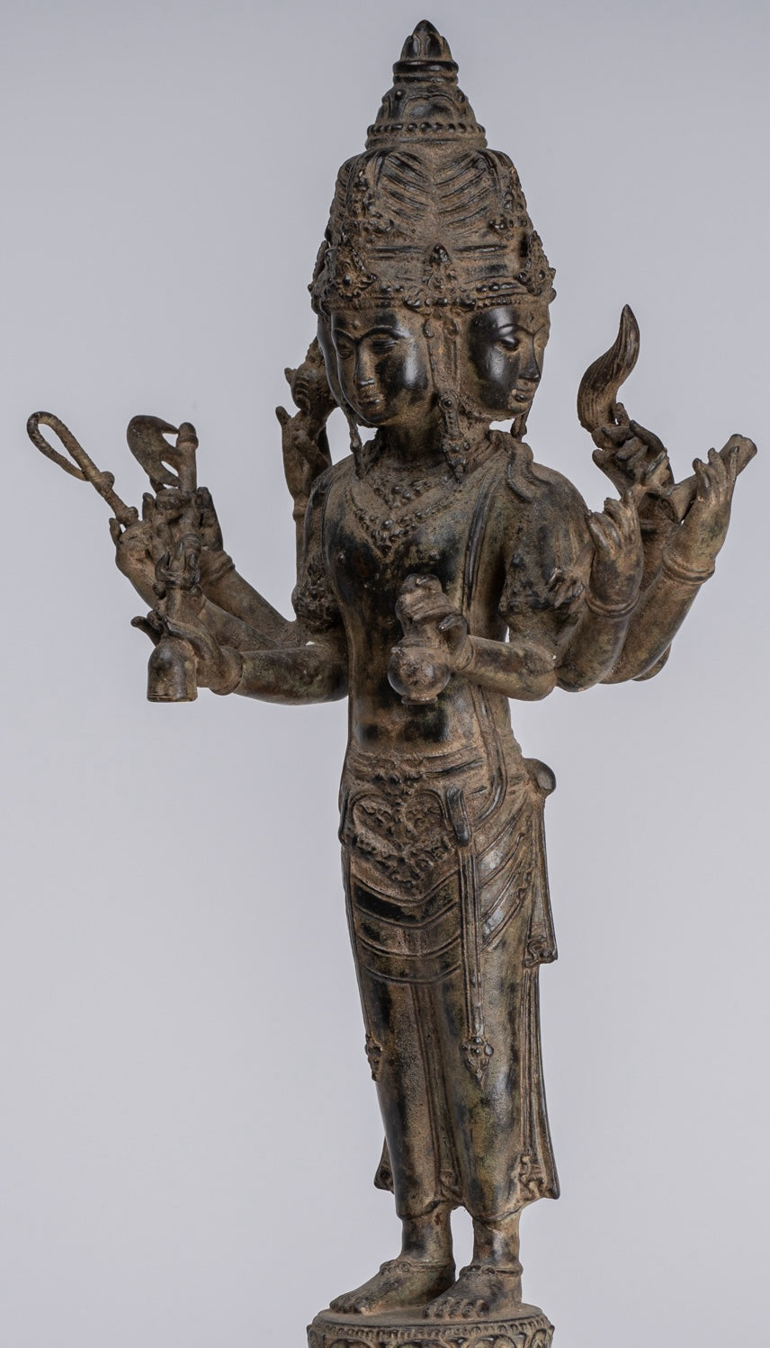 Estatua de Brahma - Estatua de bronce de bronce de bronce de estilo indonesio antiguo - 50 cm/20 "