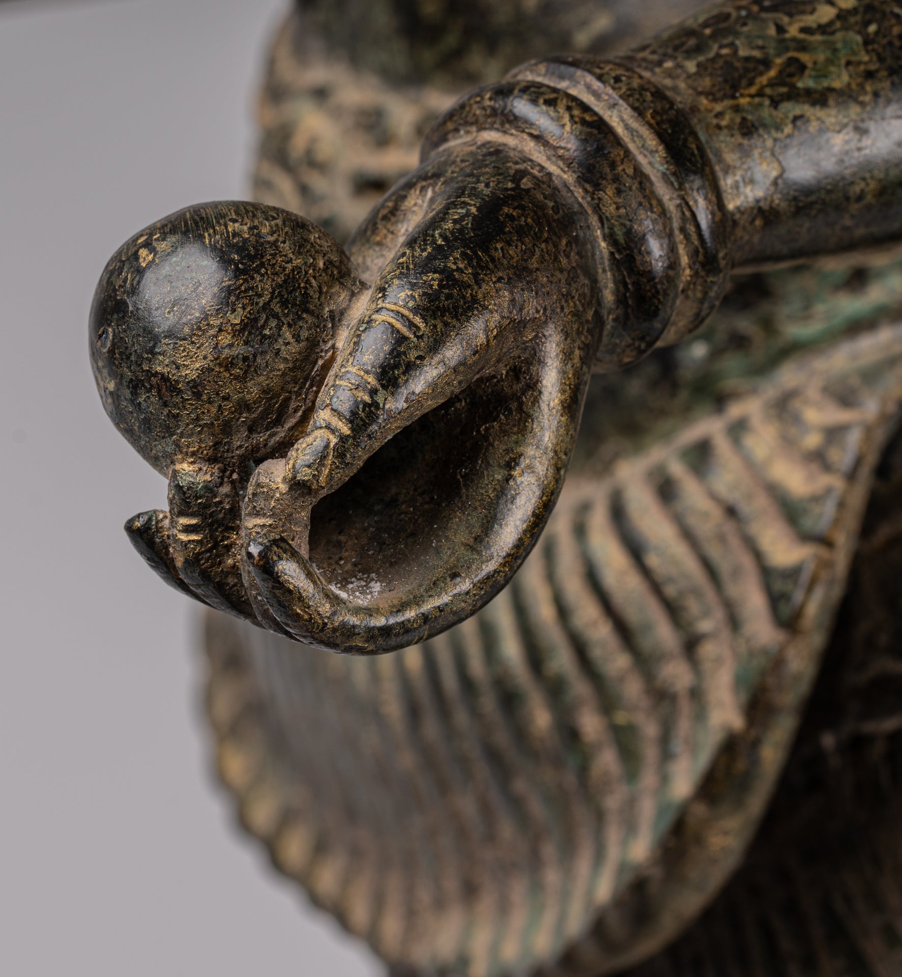 Brahma Statue - Antique Khmer Style Koh Ker Ker Bronze Brahma - Création de Dieu hindou - 94cm / 38 "