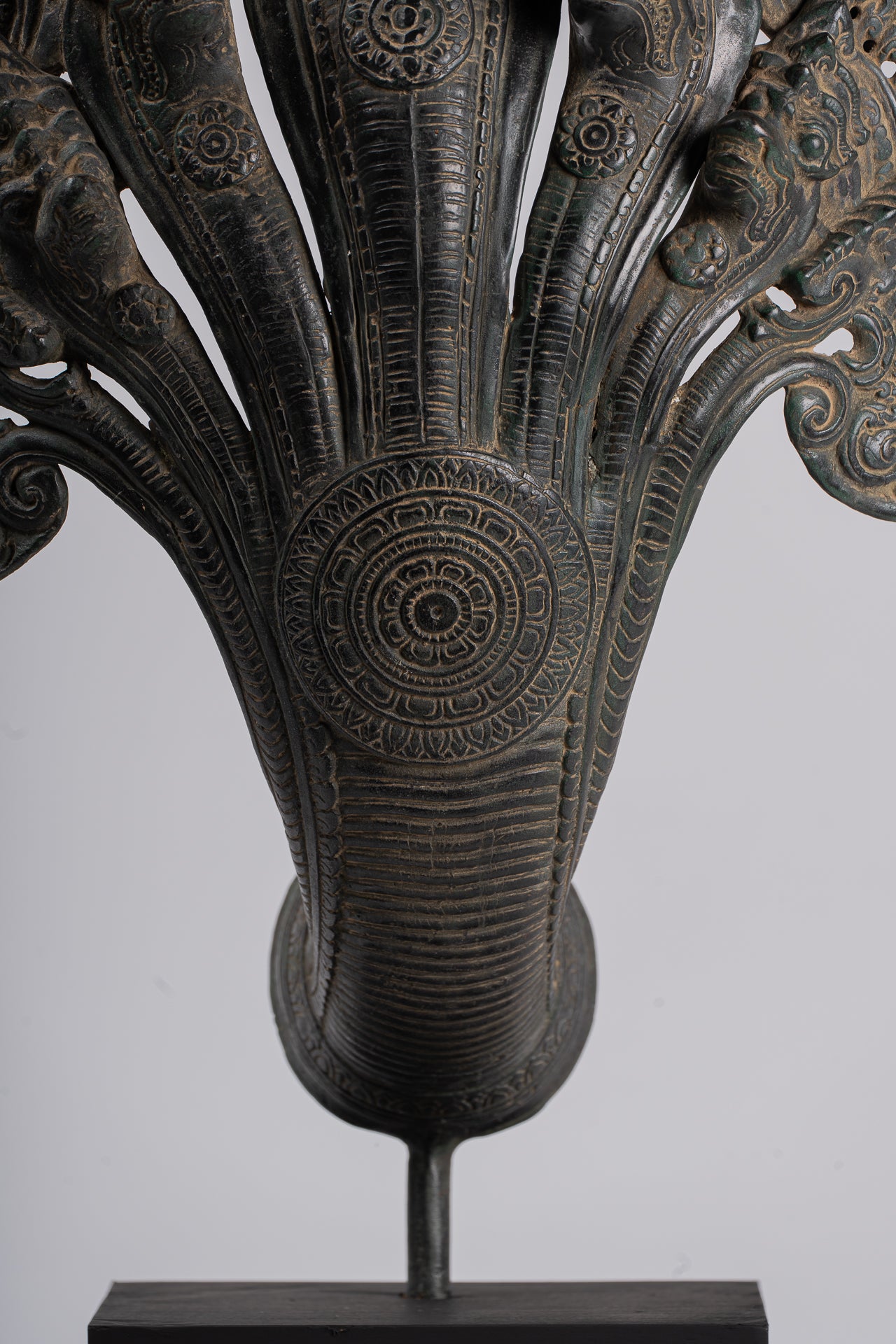 Naga Statue - Antique Khmer Style Bronze Protective Naga, Snake or Serpent Statue - 57cm/23"