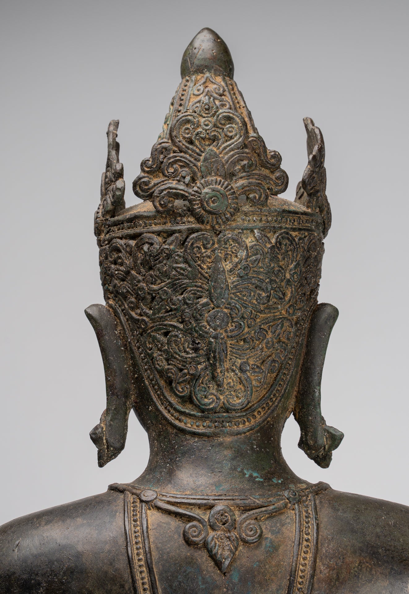 Statua Buddha - Antique Chiang Saen Style Meditazione reale statua di Buddha - 86 cm/34 "