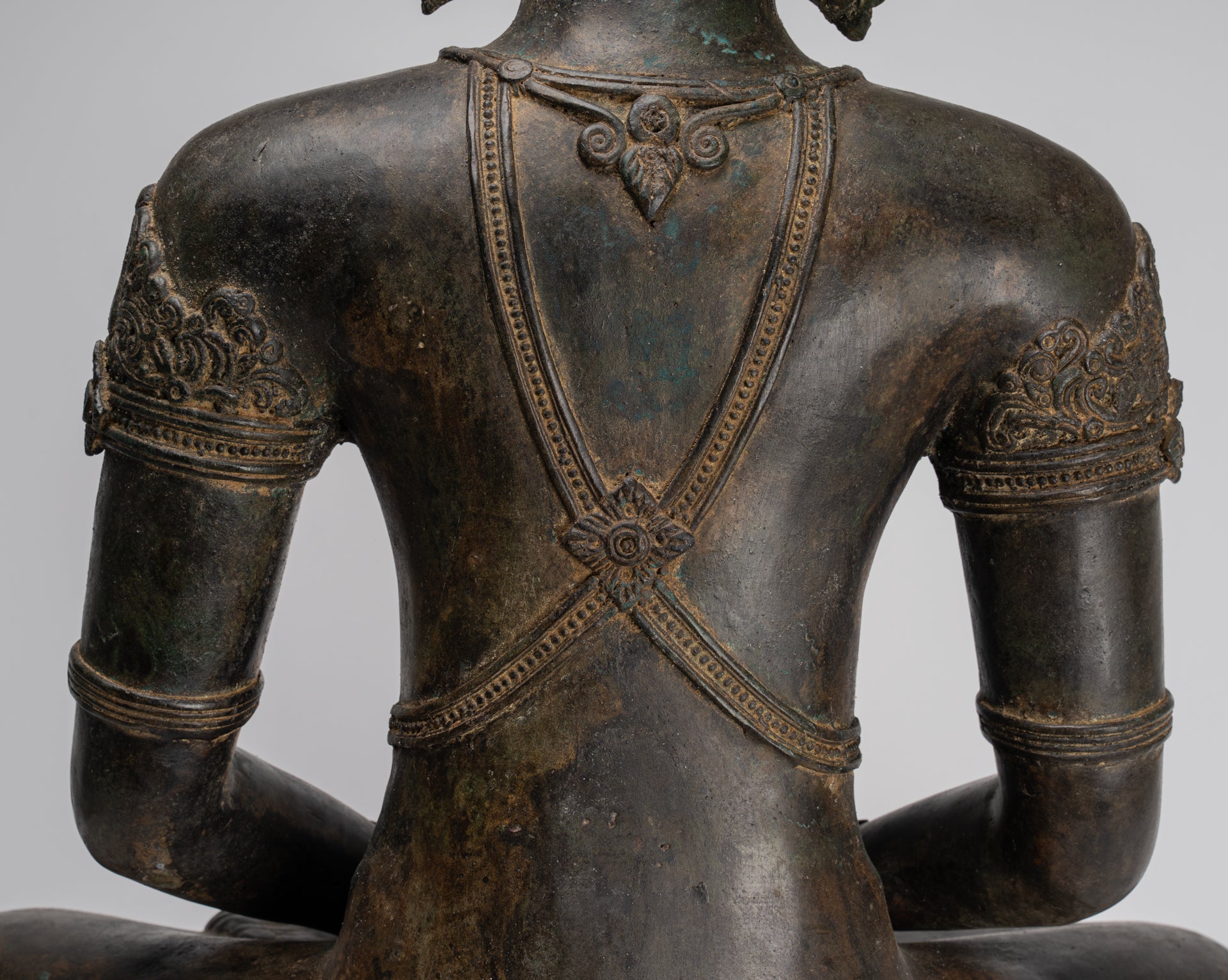 Statua Buddha - Antique Chiang Saen Style Meditazione reale statua di Buddha - 86 cm/34 "