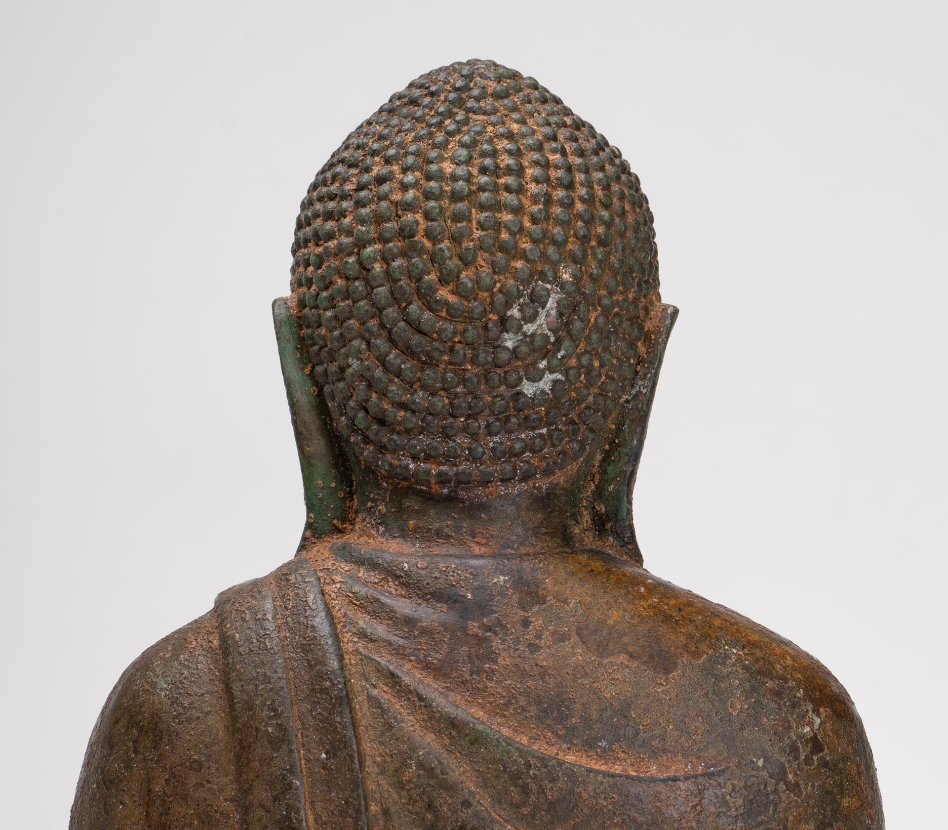 Japanese Buddha - Antique Japanese Style Bronze Seated Meditation Amitabha Buddha Statue - 30cm/12"