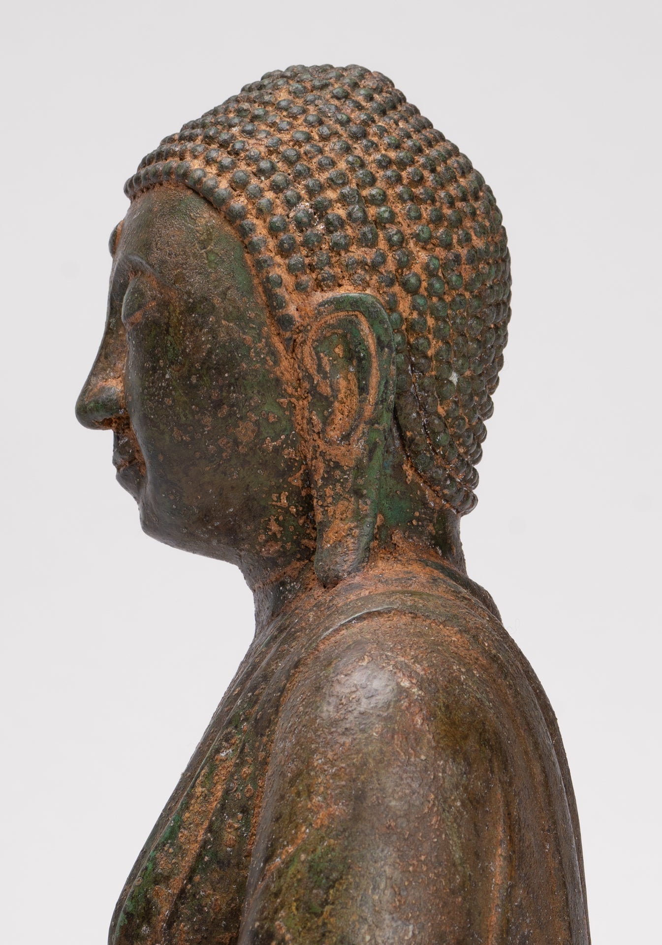 Japanese Buddha - Antique Japanese Style Bronze Seated Meditation Amitabha Buddha Statue - 30cm/12"