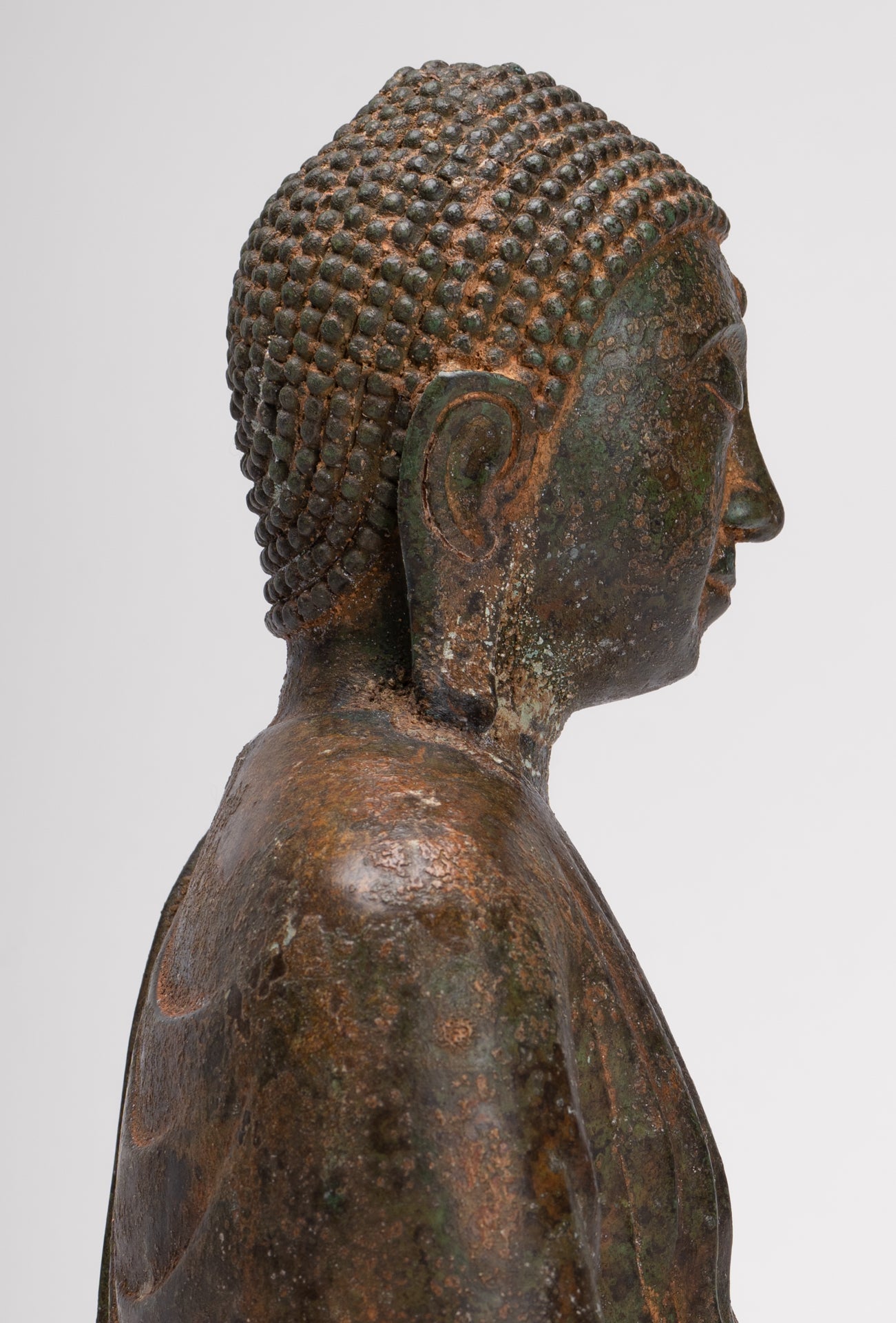Japanese Buddha - Antique Japanese Style Bronze Seated Meditation Amitabha Buddha Statue - 30cm/12"