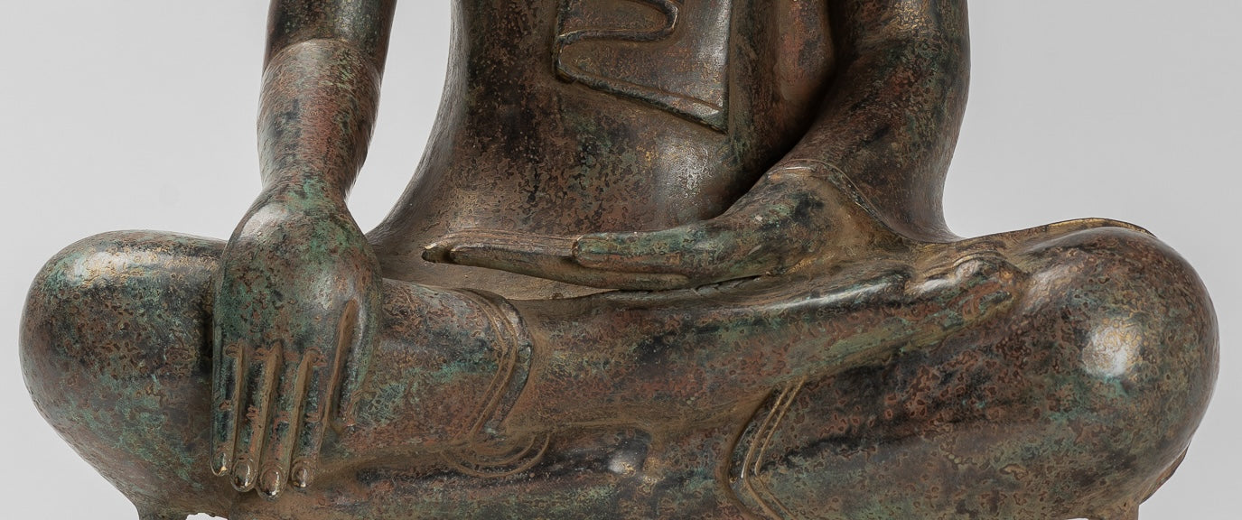 Estatua de Buda - Estatua de Bayón de Bayón de Bronce Estilo de Khmer.