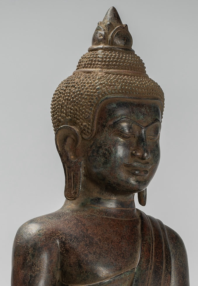 Estatua de Buda - Estatua de Bayón de Bayón de Bronce Estilo de Khmer.