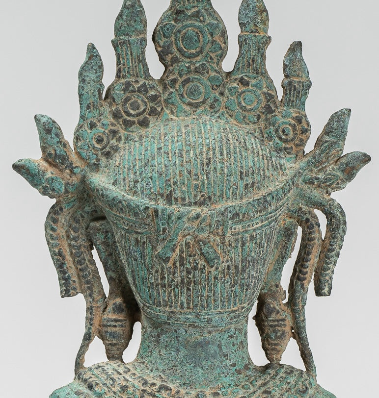 Apsara Statue - Antique Khmer Style Bronze Angkor Wat Apsara or Angel Statue - 30cm/12"