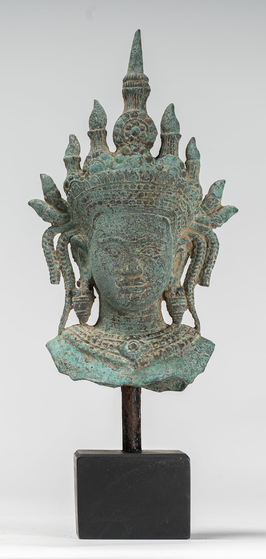 Apsara Statue - Antique Khmer Style Bronze Angkor Wat Apsara or Angel Statue - 30cm/12"