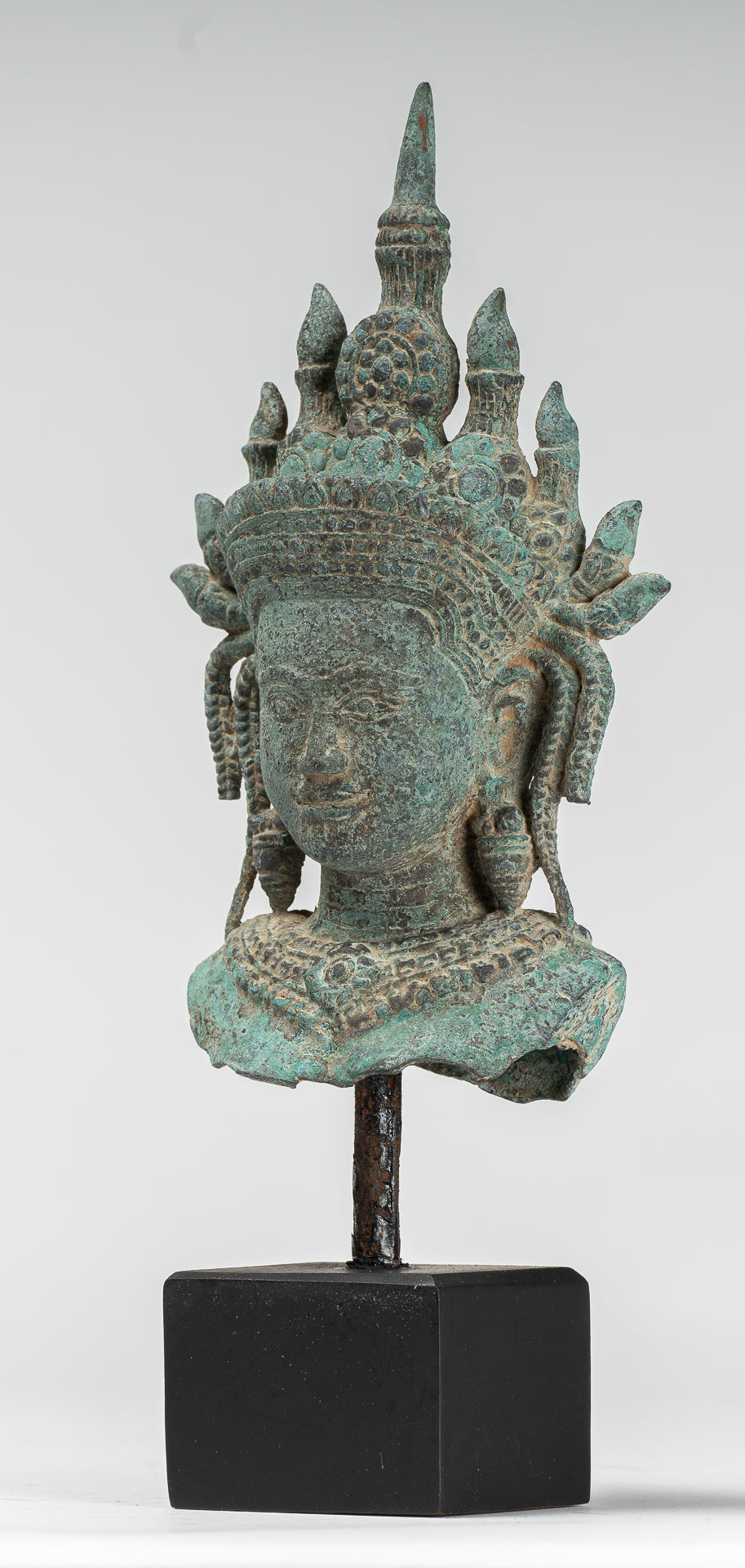 Apsara Statue - Antique Khmer Style Bronze Angkor Wat Apsara or Angel Statue - 30cm/12"