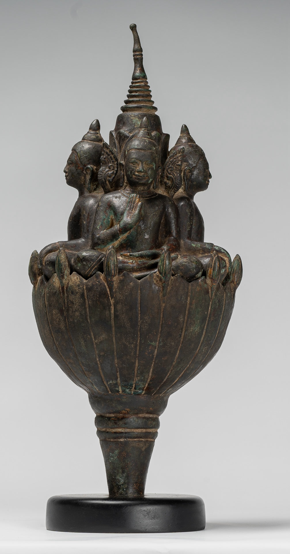 Estatua de Buda de Cuatro Casas de Estilo Jurón Antiguo Jurón - 51 cm/20 "