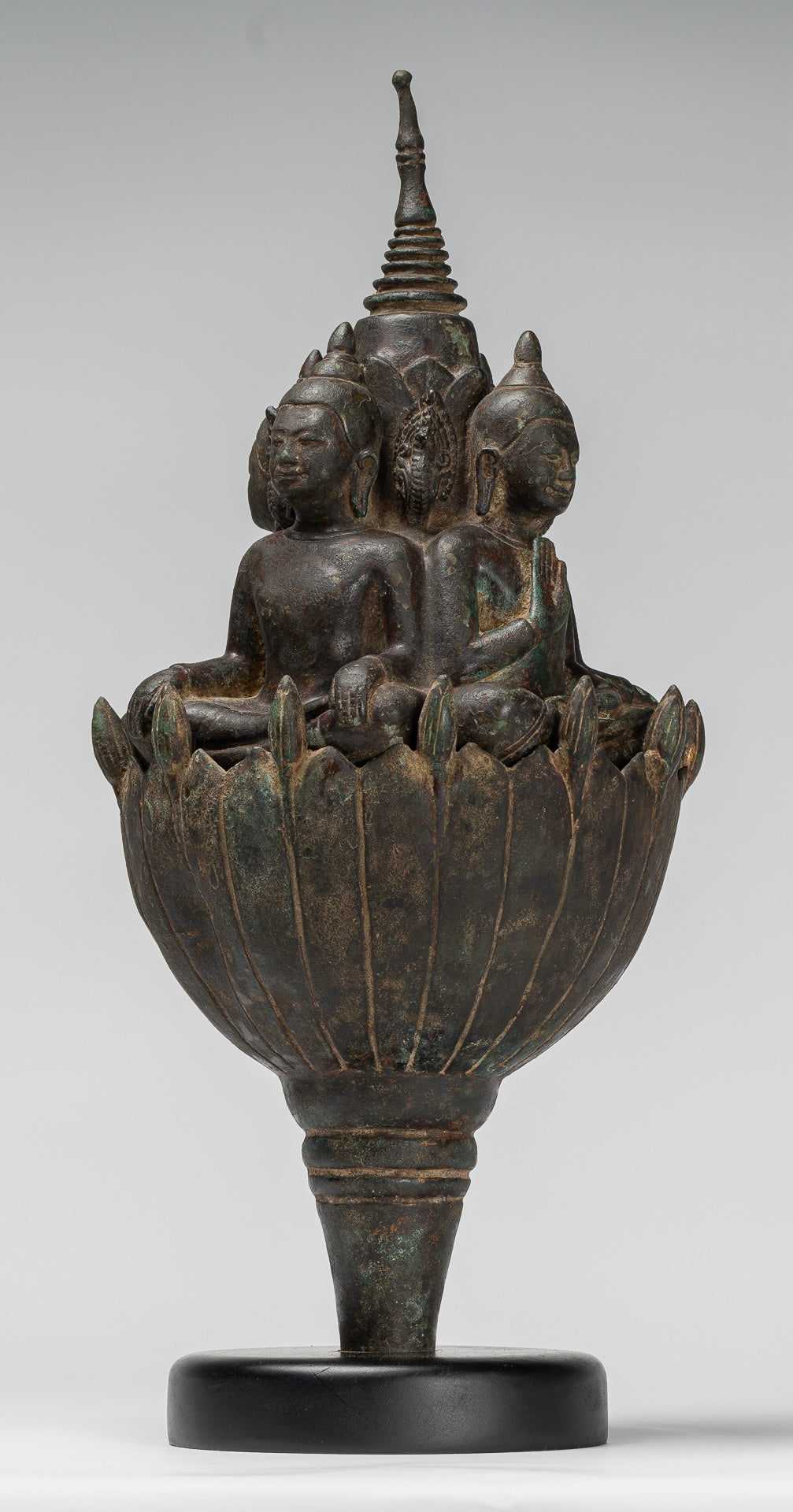 Estatua de Buda de Cuatro Casas de Estilo Jurón Antiguo Jurón - 51 cm/20 "