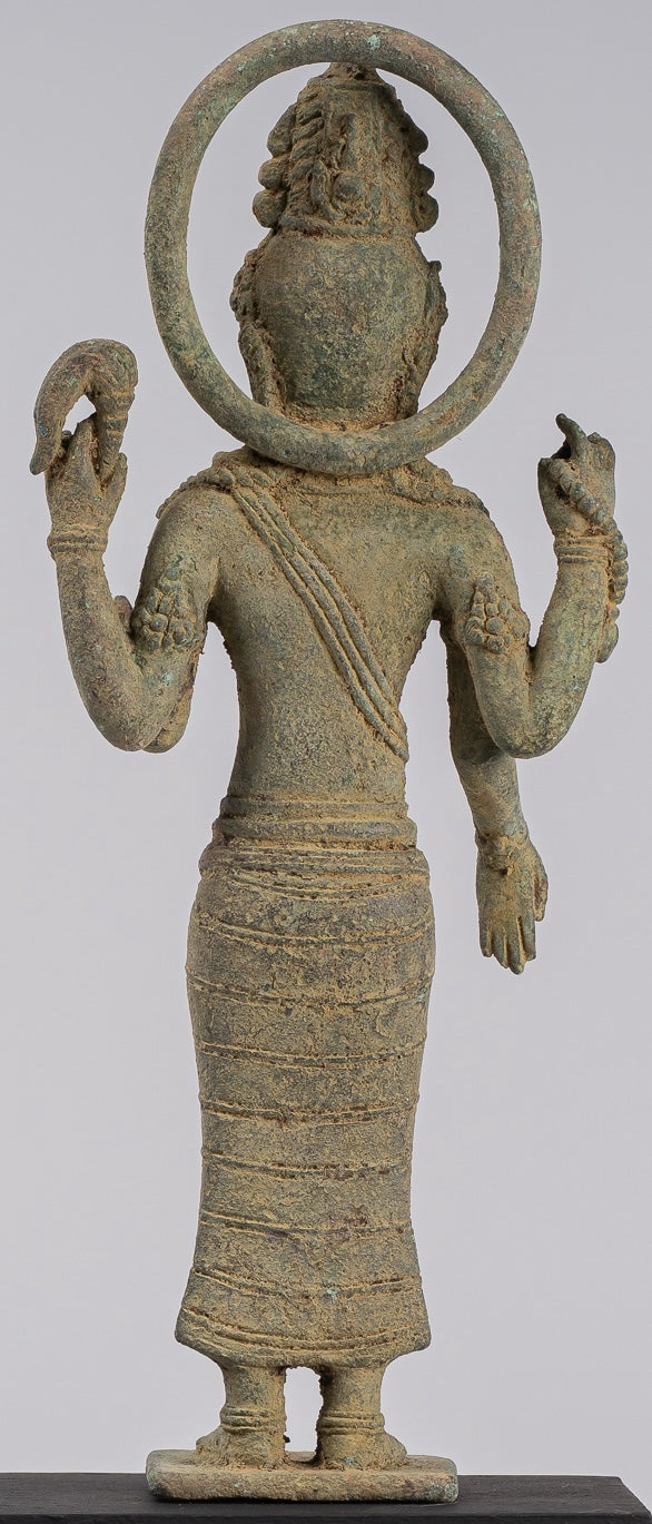 Lokeshvara - Antique Indonesian Style Majapahit Standing Bronze Lokeshvara Statue - 39cm/16"