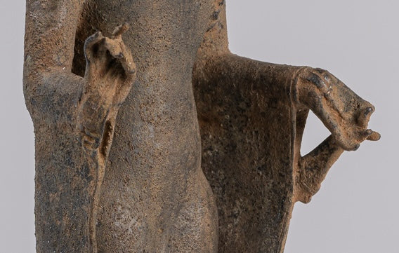 Buddha Statue - Antique Indonesian Style Bronze Javanese Teaching Buddha - 45cm/18"