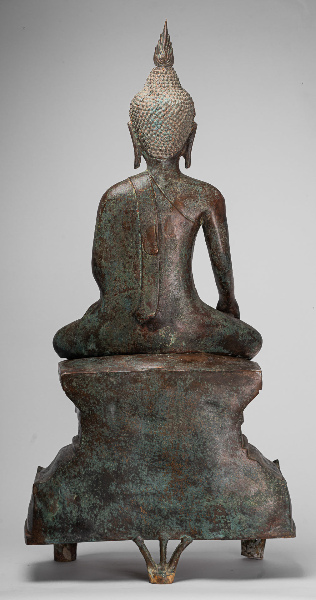 Large Buddha Statue - Antique Thai Style Chiang Rung Seated Enlightenment Buddha Statue - 101cm/40"