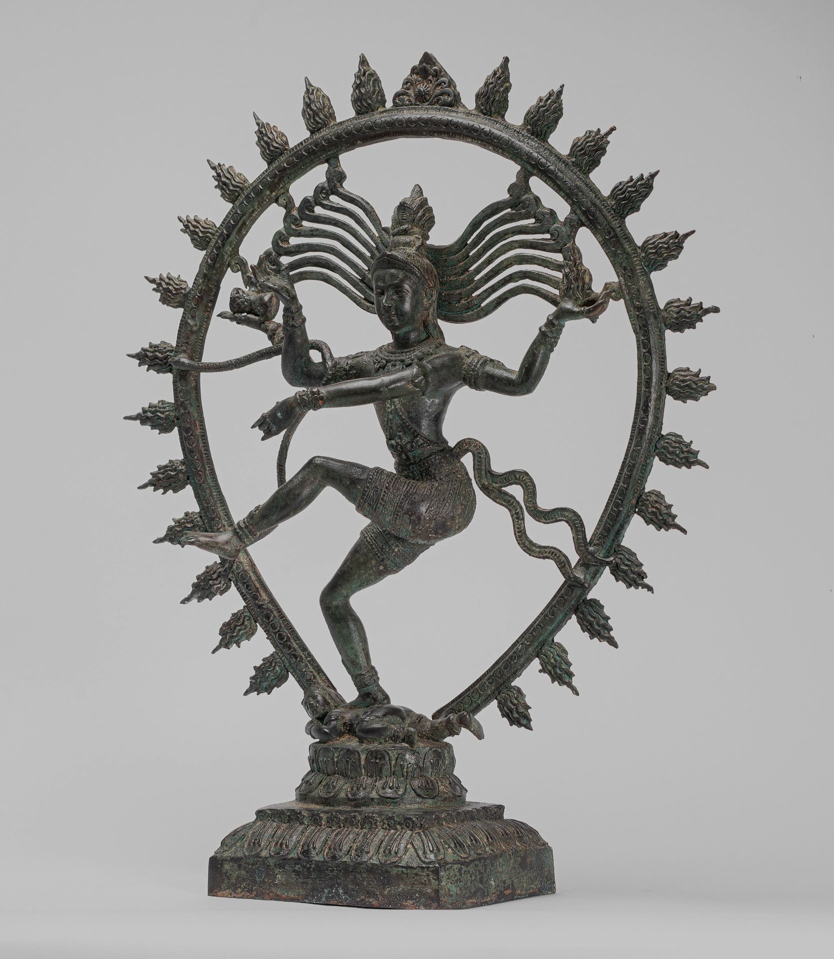 Large Shiva Statue - Antique Indian Style Bronze Dancing Shiva statue as Lord Nataraja - 67cm(27") Tall