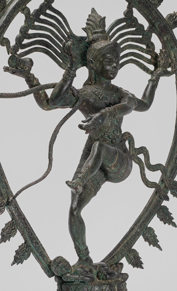 Large Shiva Statue - Antique Indian Style Bronze Dancing Shiva statue as Lord Nataraja - 67cm(27") Tall