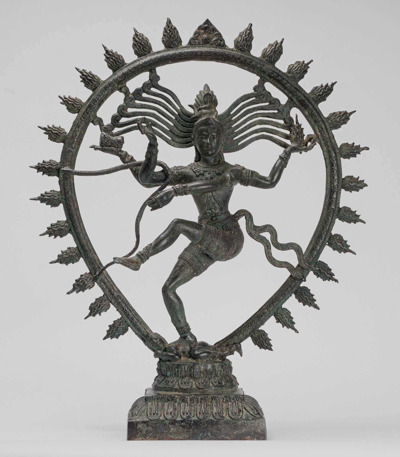 Large Shiva Statue - Antique Indian Style Bronze Dancing Shiva statue as Lord Nataraja - 67cm(27") Tall