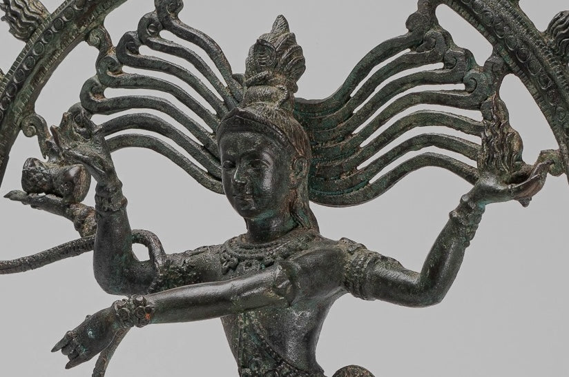 Large Shiva Statue - Antique Indian Style Bronze Dancing Shiva statue as Lord Nataraja - 67cm(27") Tall